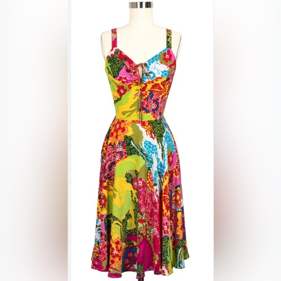 Trashy Diva Dresses & Skirts - Trashy Diva L'Amour Dress in psychedelic Dragons print size 14